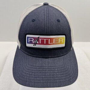 Rattler Ropes Mesh Trucker Hat Blue Gray Adjustable Snapback Cap Rodeo MD/LG